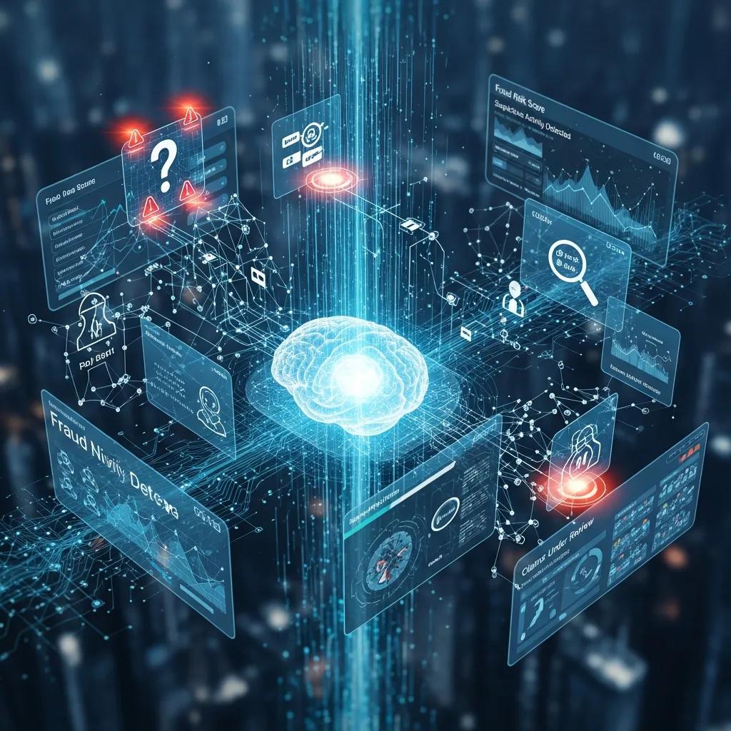 AI-driven fraud detection dashboard showing analytics and security insights