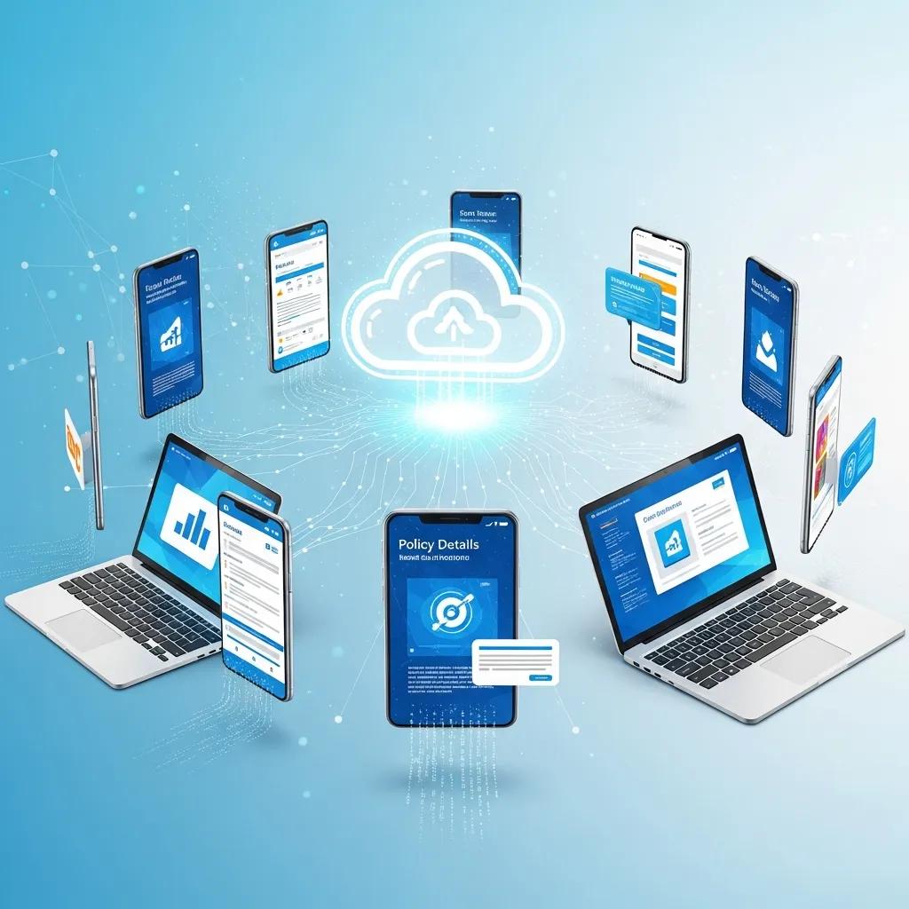 Visual representation of cloud technology and its role in enhancing insurtech platforms